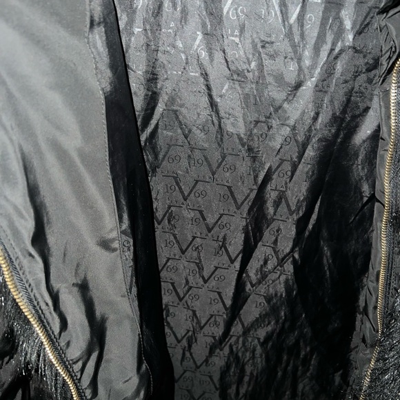 Versace 1969 Faux Fur-Accent Coat - Picture 7 of 8